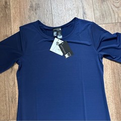 NWT!! Antthony Elegant Nay Blue Midi/Maxi Dress, Mixed Media, Animal Print, M
