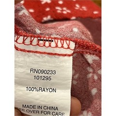 Lottie Moss Red Puff-Sleeve Mini Dress with White Heart Print size small