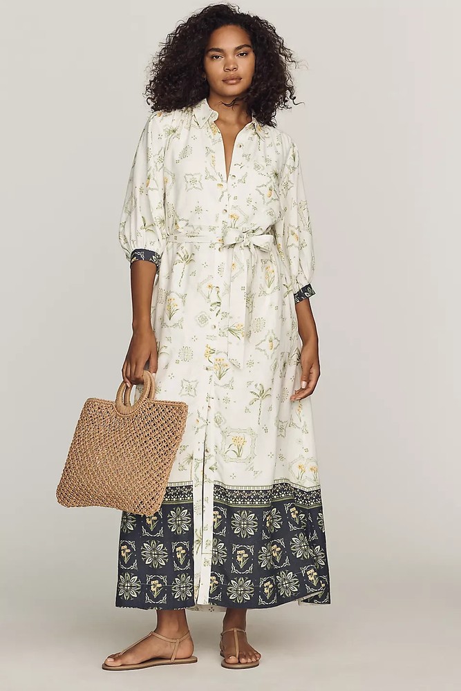 Anthropologie – Mona Linen Shirt Dress by Maeve