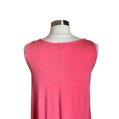 Eileen Fisher Pink Viscose Sleeveless Jersey Flare Dress Womens Medium