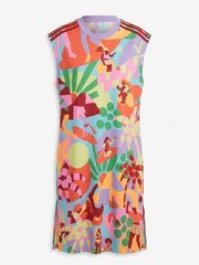 Adidas Egle Zvirblyte Graphic Tee Dress XL Colorful Psychedelic Maximalist Midi