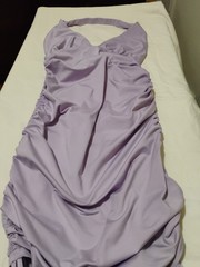 Princess Polly XX Lilac Halter Mini Dress Ruched Bodycon Size US 6