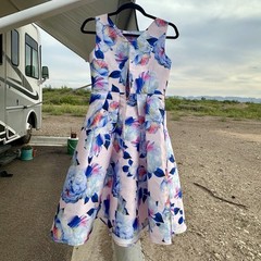 CHI CHI LONDON Floral Fit & Flare Cocktail Dress UK Size 6 US S (2-4) Sleeveless