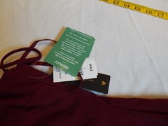 David’s Bridal Burgundy Mesh Maxi Gown Dress Ruched V-Neck Sleeveless Size 3 NWT