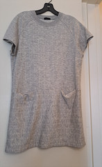 ATM Anthony Thomas Melillo Pockets Cotton Blend Short Sleeve Dress M Gray