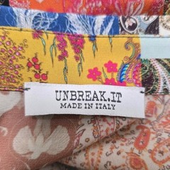 Unbreak.it Patchwork Silk Button Up Shirt Dress Small Tied Wild Animal Print