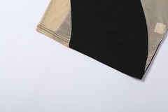 Sexy Women Sleeveless One-shoulder Mesh See-through Patchwork Bodycon Mini Dress