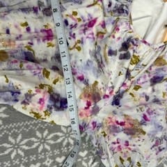 J. Crew White Floral Open Back Midi Dress Cotton w/ Pockets Lined Size 8 Tall