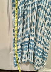 Summer Maxi Dress – Boho Flowy Style; Aqua Blue & White By Lovestitch Size S/M