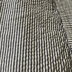 JASON WU Shirt Dress Striped Seersucker Cotton Silk Blend Navy Size 6 Preppy