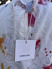 NWT Noracora Dress Sz XL Raglan Sleeve w Ruffle Lightweight White Floral Tiered