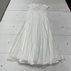 Vila White Vimila Pearl Ankle Lace Maxi Dress Women’s Size 42 US 14