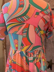 Anthropologie Olivaceous Dress sz small mod 60s vibe trapeze swing