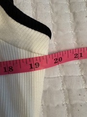 Bebe Ribbed Knit Ringer Dress, XL, Pristine White