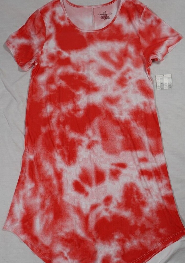NWT! Women&rsquo;s Red Tie Dye BOBBIE BROOKS Stretch Summer Sundress Dress Pick Size!