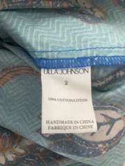 Ulla Johnson “Giselle” Teal Blue Floral Puff Sleeve Mini Dress – Sz 2