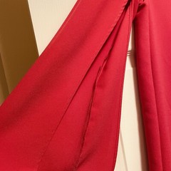 ZARA Red Tunic Split Bell Sleeves Shift Dress Sz S