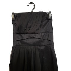 Jessica McClintock Black Strapless High Low Chiffon Formal Promcore Dress Size 8