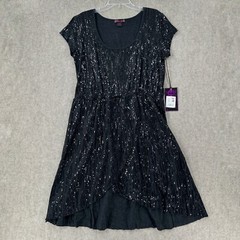 NWT Rock & Roll Cowgirl Sequin Black Dress Juniors XXL Country Western $89.99