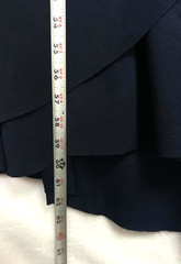 Aqua One Shoulder Gown 10 Navy Ruffled Ruched Stretch Formal Wedding NWT $298