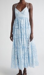 Erdem Floral Cutwork Embroidered Dream Blue Dress NWT US 6 UK 10 Sundress