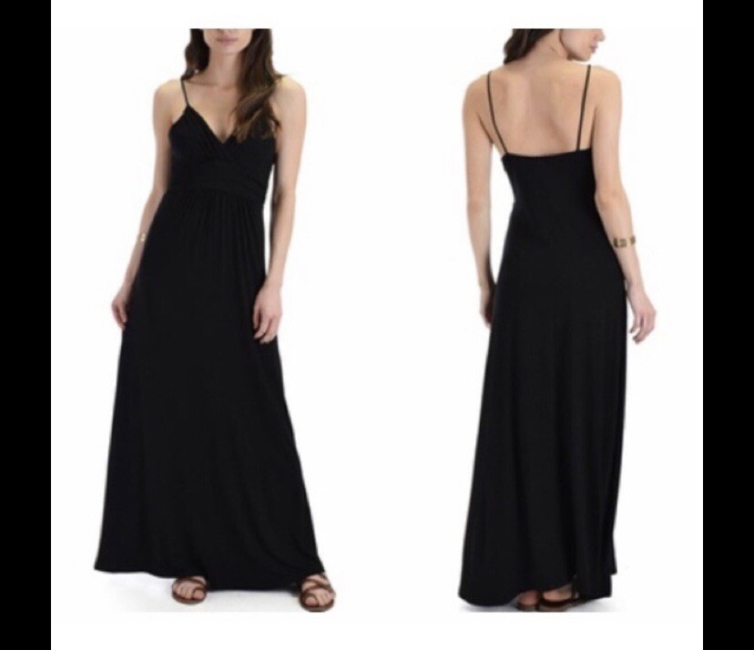 NWOT Lyss Loo Wanderlust Shift Sleeveless Maxi Black Dress Women’s Size Small