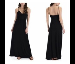 NWOT Lyss Loo Wanderlust Shift Sleeveless Maxi Black Dress Women’s Size Small
