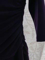 Nine West Women&rsquo;s Surplice Ruched Waist V Neck Soft Silky stretch PURPLE 💜