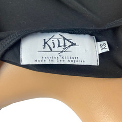 Kild Patrick Killduf Black Sheer Scoop Neck Stretch Shirt Tank Dress Size XSmall