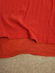 RO & DE Tank Dress Womens Large Red Sleeveless Hi-Low Sweater Dress Made USA