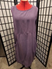 XL CUT LOOSE PURPLE DARK SLEEVELESS LONG DRESS