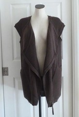 Zero+Maria Cornejo Brown Asym Zip Cocoon Sweater Dress or Cardigan Coat M L $650