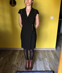 Beautiful Black Split Zip Dresses PIANURASTUDIO Size 36 FR New