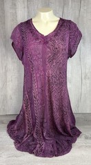 India Hippie Boho Dress Top Plum Purple Paisley Advanced Apparel Womens One Size