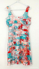 NEW Tango Mango Layered Ruffle Cha Cha Dress in Tropical Colors Size Small