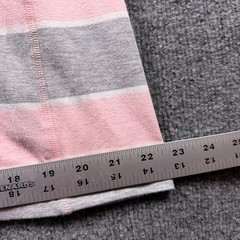 U.S. Polo Assn. Tank Dress Women Large Pink Grey Striped Pockets Sleeveless