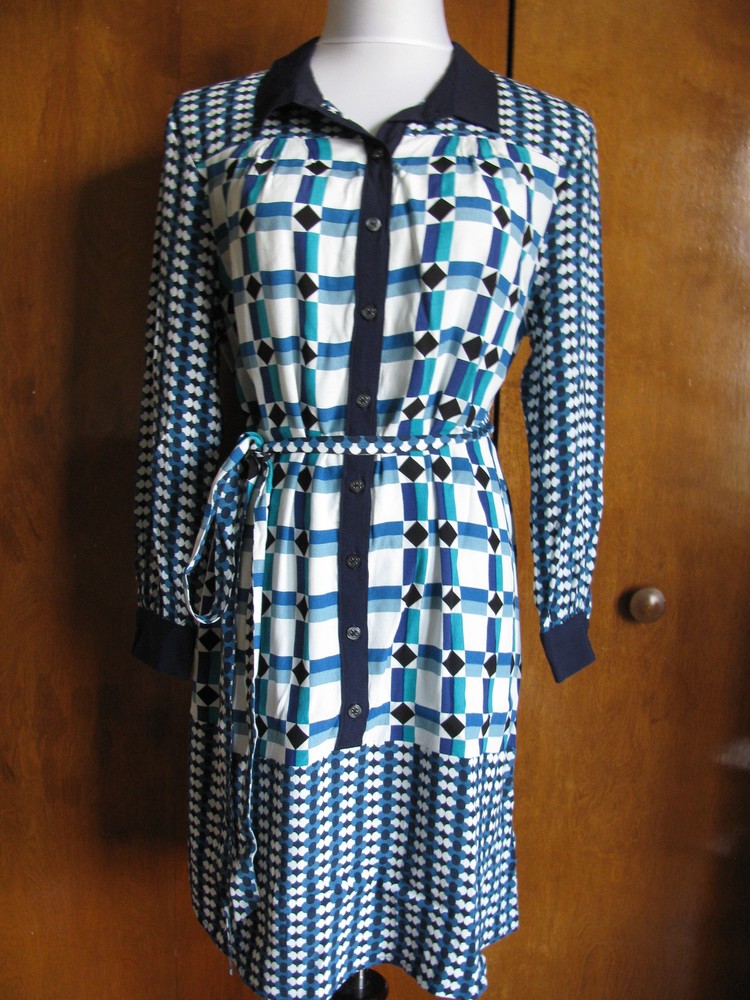 Anthropologies Maeve Stylish Multi color Belted Dress New