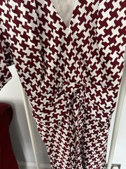 Hellessy Maxi Dress US 4 UK 8 Burgundy Ivory Print Featured in Vogue RRP £1330