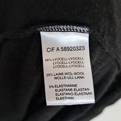 0432 – Laura Clement Size 12 Black Long Sleeve Collared Dress