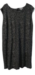 Jessica London Womens Dress Size 22 Black Floral Knit Sleeveless Length 38&Prime;