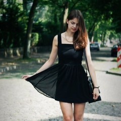 Rare London Black Chain Back Mini Dress Size 10 | Elegant Open Back with Gold Ch