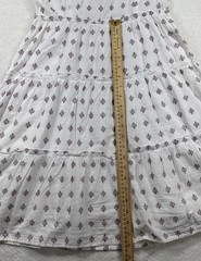Sim and Sam Dress Sz M Red White Blue Sweetheart Ruffle Tier Lined Patriotic