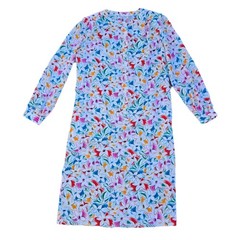 VNTG Bright Floral Shift Dress SZ 10 Colorful Tropical Statement Piece Retro