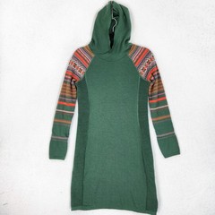 Krimson Klover Dress Womens Small Green Merino Wool Blend Maker Hoodie Sweater