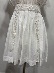 ISABEL ETOILE MARANT GISELE LACE TRIM WHITE MINI DRESS SIZE 36/ US 4-S $795