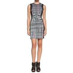 CLOVER CANYON Trinity Multicolor Neoprene Scuba Dress XS Bodycon Mini