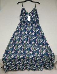 NWT~~ AAKAA Spaghetti Strap Adjustable Lightweight Summer Maxi Dress Size LARGE
