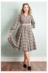 Miss Candyfloss Women&rsquo;s Plaid Pink Tartan Dress Fall/Winter Collection
