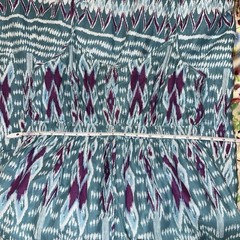 World Market Teal Purple White Geometric Maxi Dress Spaghetti Straps Ruffle S/M