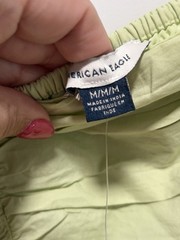 American Eagle NWT size Medium Light Green Ruched Cotton Poplin Midi Dress
